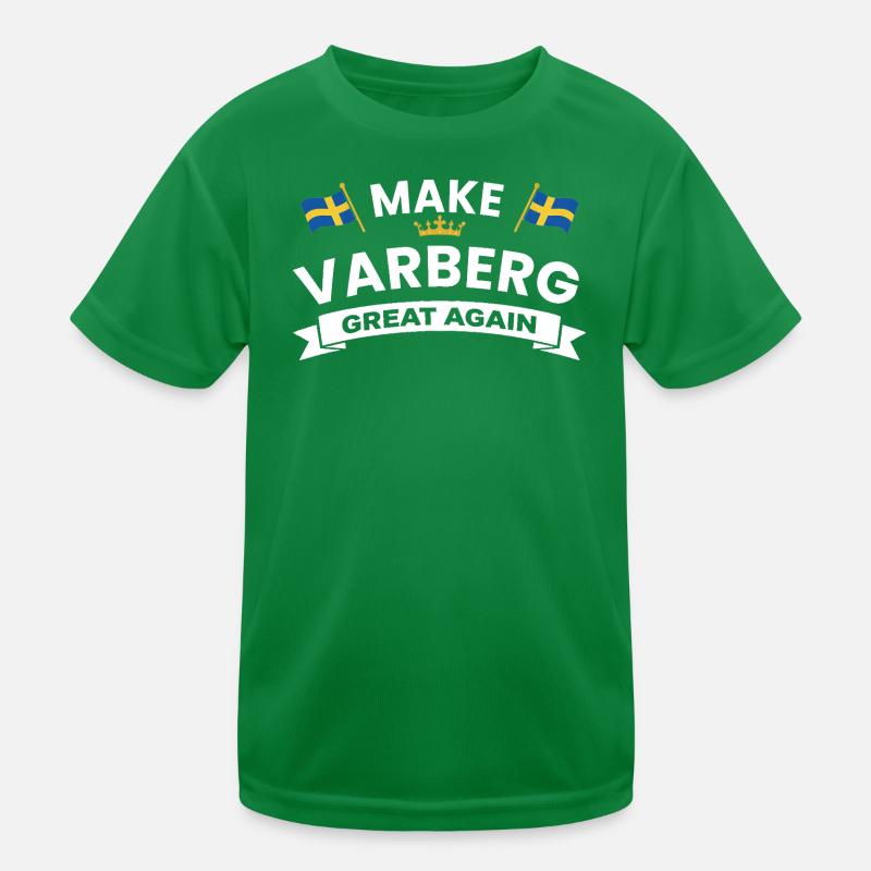 Varberg Pride Banner Emblem Kids Functional T-Shirt