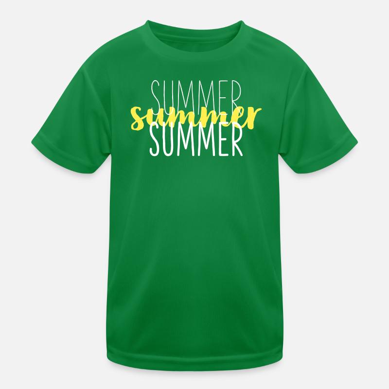 Summer Typo Overlay Gelbes Script Kinder Funktions-T-Shirt