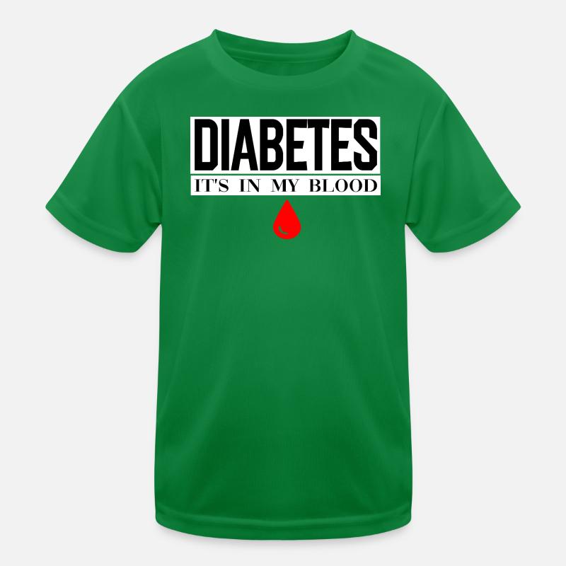 Le diabète, c’est dans mon emblème de sang T-shirt sport Enfant