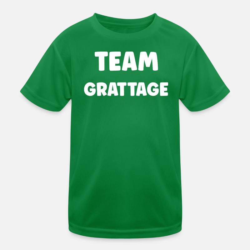 Team Scratching: Black on White Kids Functional T-Shirt