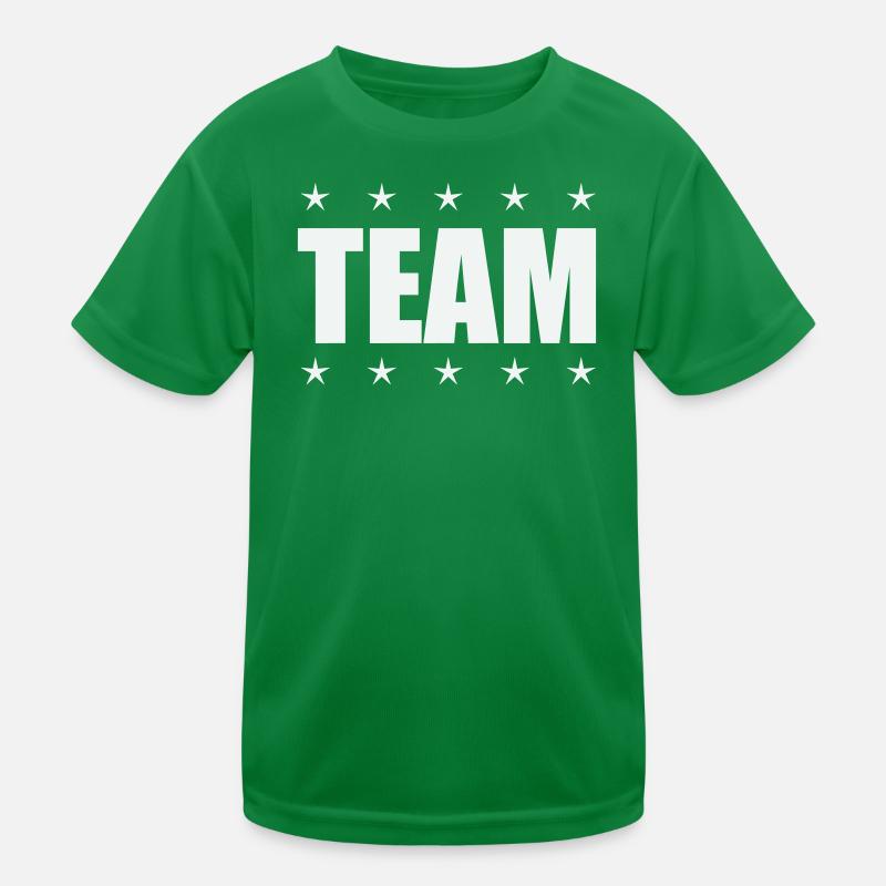 Team mit Sternen Kinder Funktions-T-Shirt