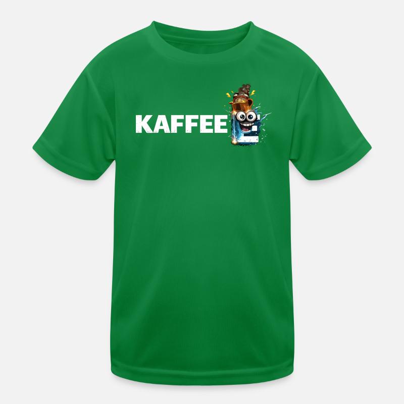 Coffee Mascot Splash Kids Functional T-Shirt