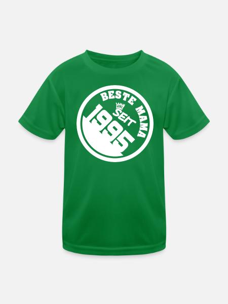 1995 - Kinder Funktions-T-Shirt - Kelly Green - Vorne
