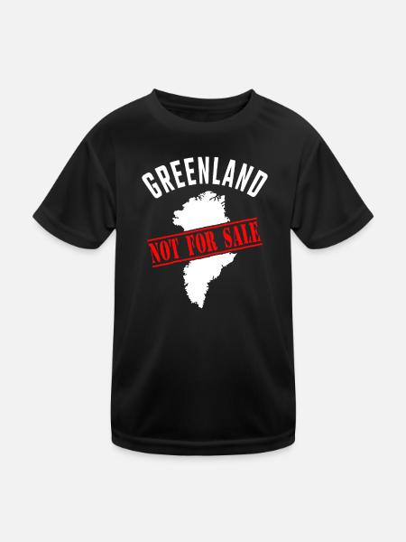 Greenland Not for Sale - Kids Functional T-Shirt - black - Front