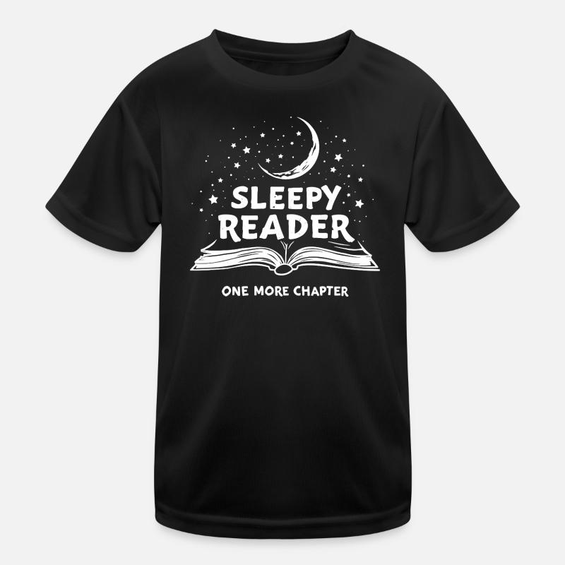 Sleepy Reader One More Chapter Lesen Kinder Funktions-T-Shirt