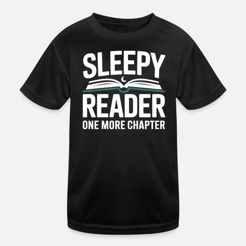 Sleepy Reader One More Chapter Lesen Kinder Funktions-T-Shirt