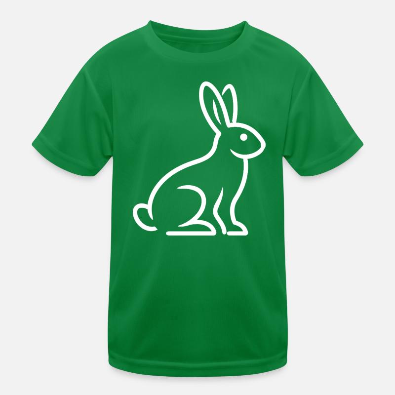 Hase Silhouette – minimalistisches Tier Design Kinder Funktions-T-Shirt