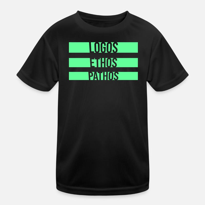 Logos Ethos Pathos Rhetorik Philosophie Student Kinder Funktions-T-Shirt