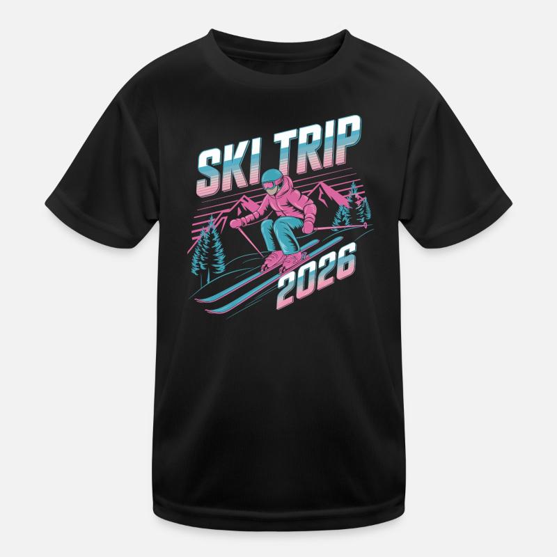 SkiTrip 2026 Rétro Neon T-shirt sport Enfant