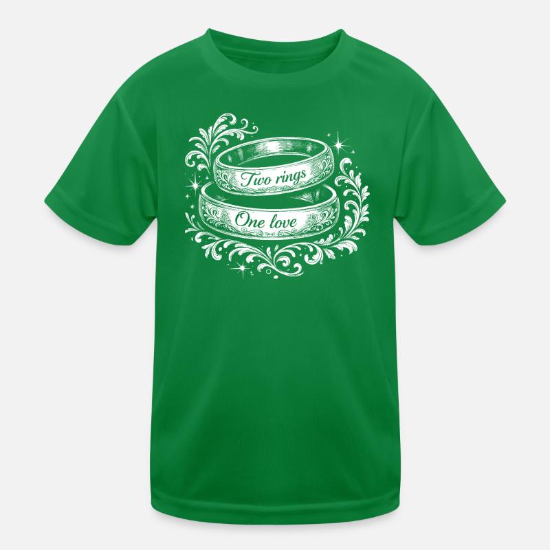 Zwei Ringe Eine Liebe Kinder Funktions-T-Shirt