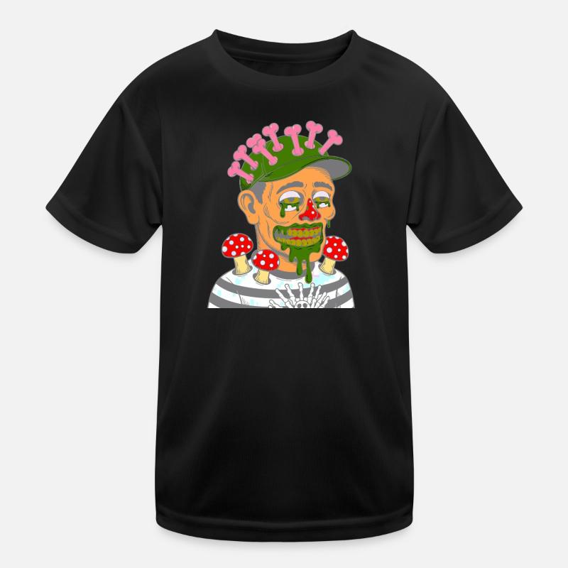 Portrait de zombie champignon avec champignons T-shirt sport Enfant