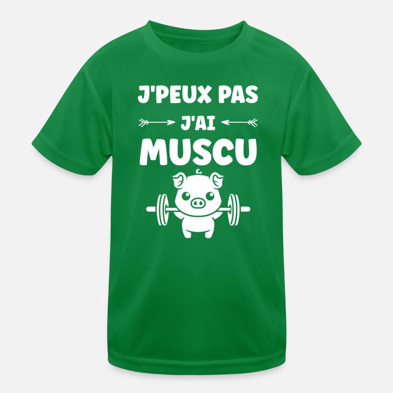 J'peux pas j'ai muscu cochon T-shirt sport Enfant