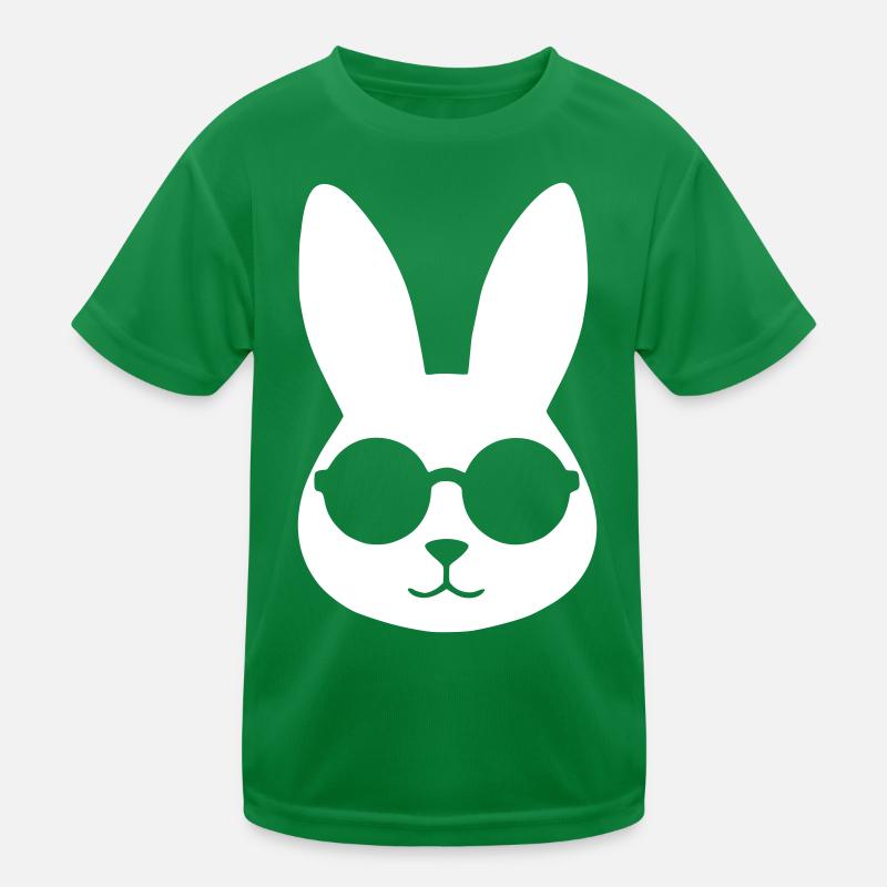 Cool Bunny Sunglasses Clean Vector Kids Functional T-Shirt