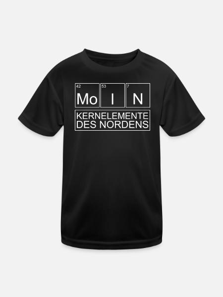 Core Elements of the North North Germany - Kids Functional T-Shirt - black - Front