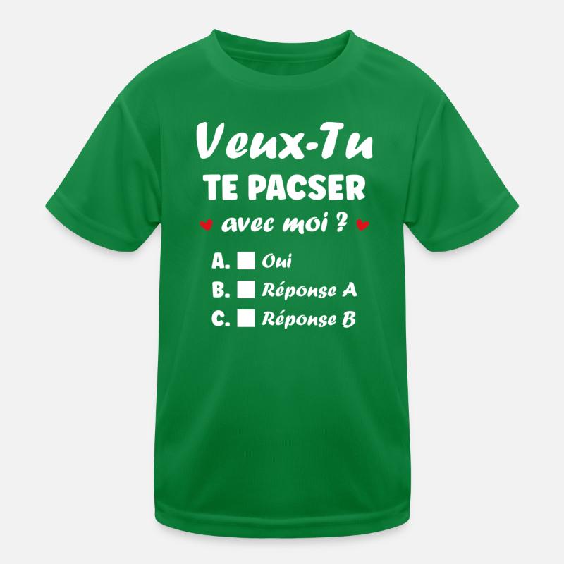 Möchten Sie eine eingebürgerte Partnerschaft eingehen? Romantisches Quiz Kinder Funktions-T-Shirt