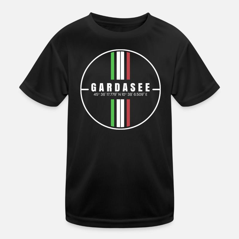 Lake Garda Coordinates Kids Functional T-Shirt