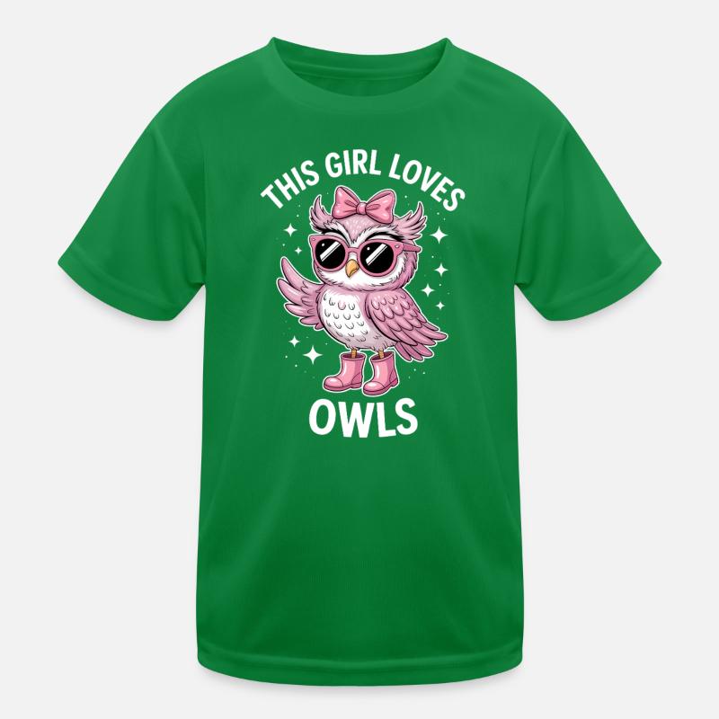 Eule Sprüche Eulen Lustiges Eulen Geschenk Kinder Funktions-T-Shirt