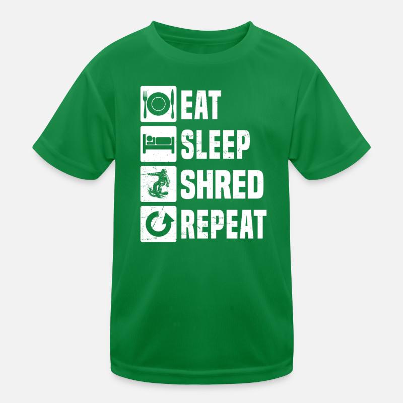 Clear snowboard message Kids Functional T-Shirt