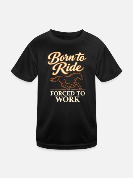 Grange d’identité équestre Horse People - T-shirt sport Enfant - noir - Devant