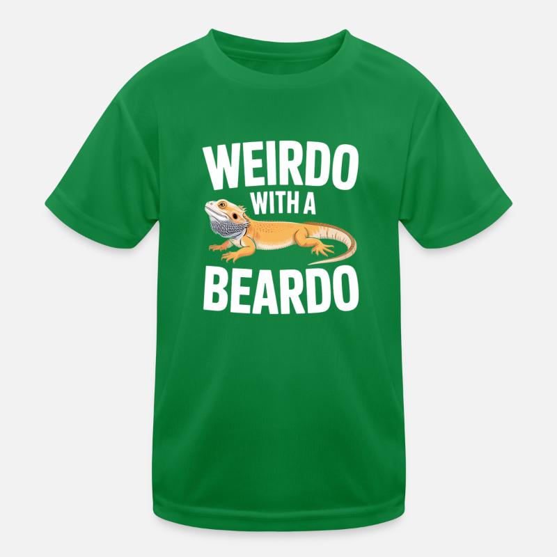 Beardo Lizard Bildunterschriften-Tee Kinder Funktions-T-Shirt