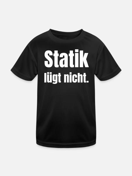 Statics does not lie. - Kids Functional T-Shirt - black - Front