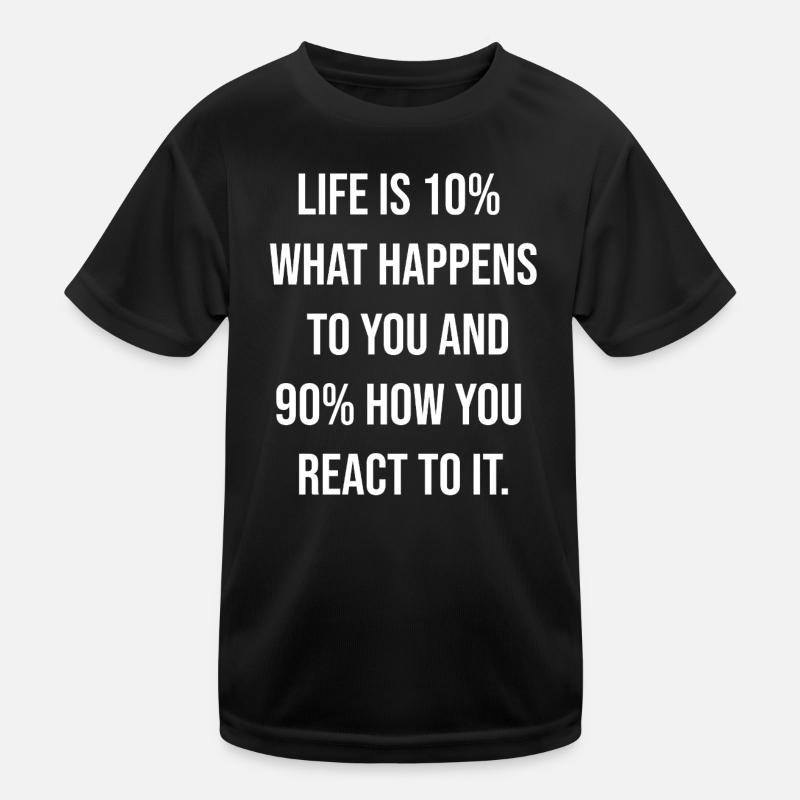 Reaction Power Quote Typography Kids Functional T-Shirt