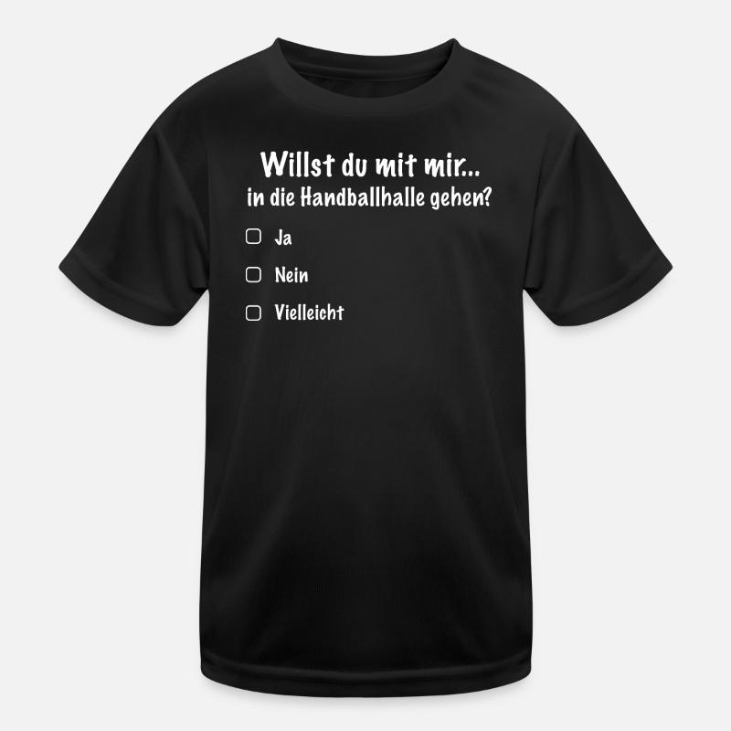 Handballdate Spruch Einladung (Weiß) Kinder Funktions-T-Shirt