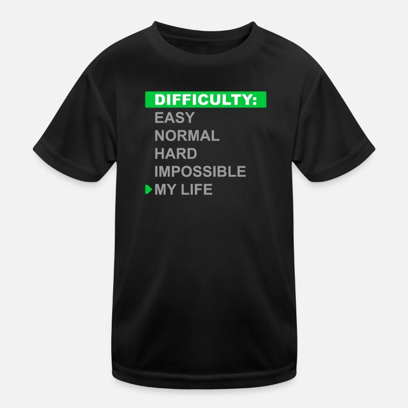 Mode de difficulté – Ma vie T-shirt sport Enfant