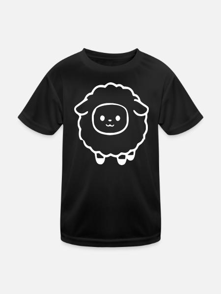 Sheep Sheep Lamb - Kids Functional T-Shirt - black - Front