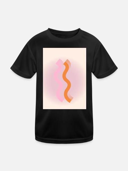 Lines - Kids Functional T-Shirt - black