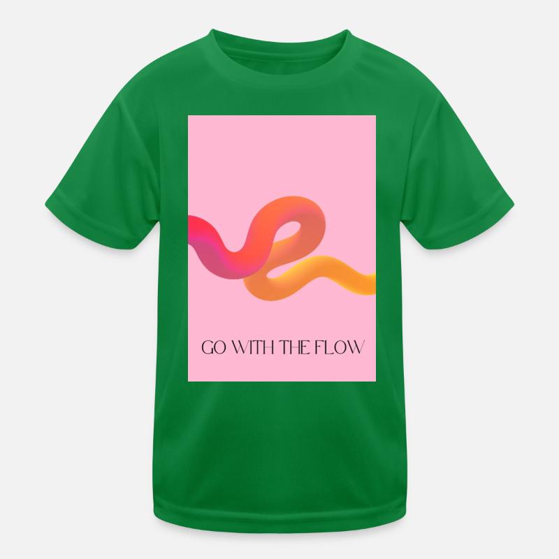 Mit dem Strom schwimmen Kinder Funktions-T-Shirt