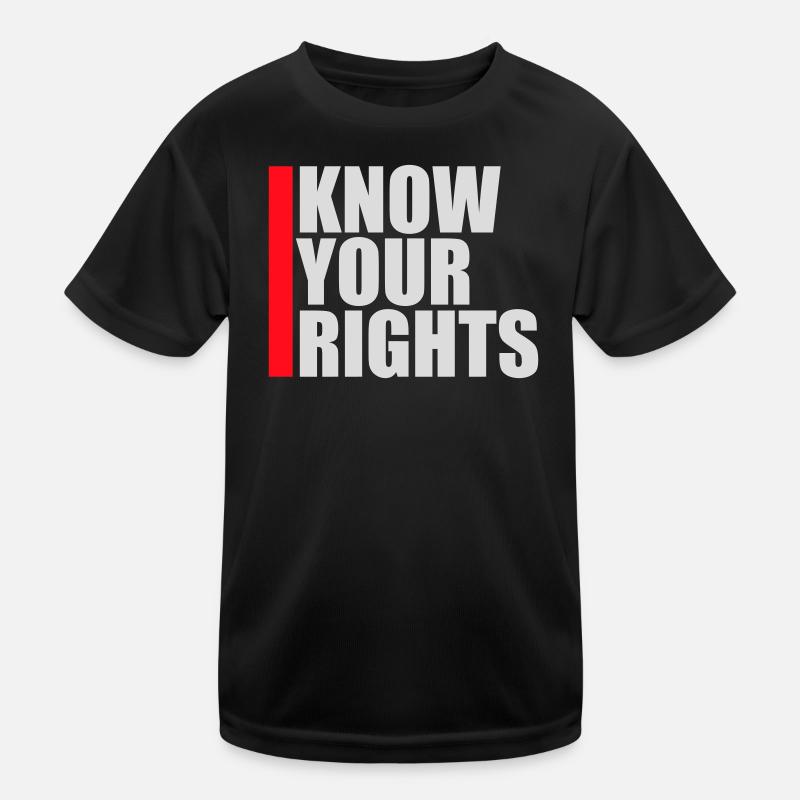 Know Your Rights Activism Justice Freedom Kids Functional T-Shirt