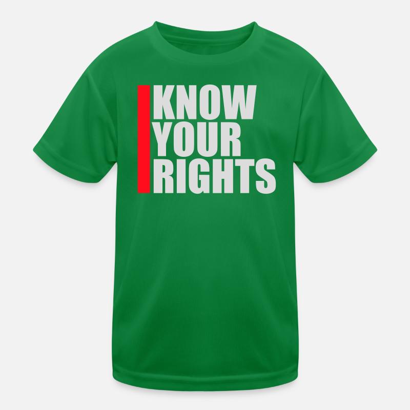 Know Your Rights Activism Justice Freedom Kids Functional T-Shirt