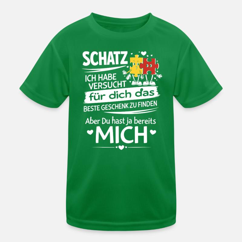 Schatz Geschenk Spruch Puzzleherz Kinder Funktions-T-Shirt
