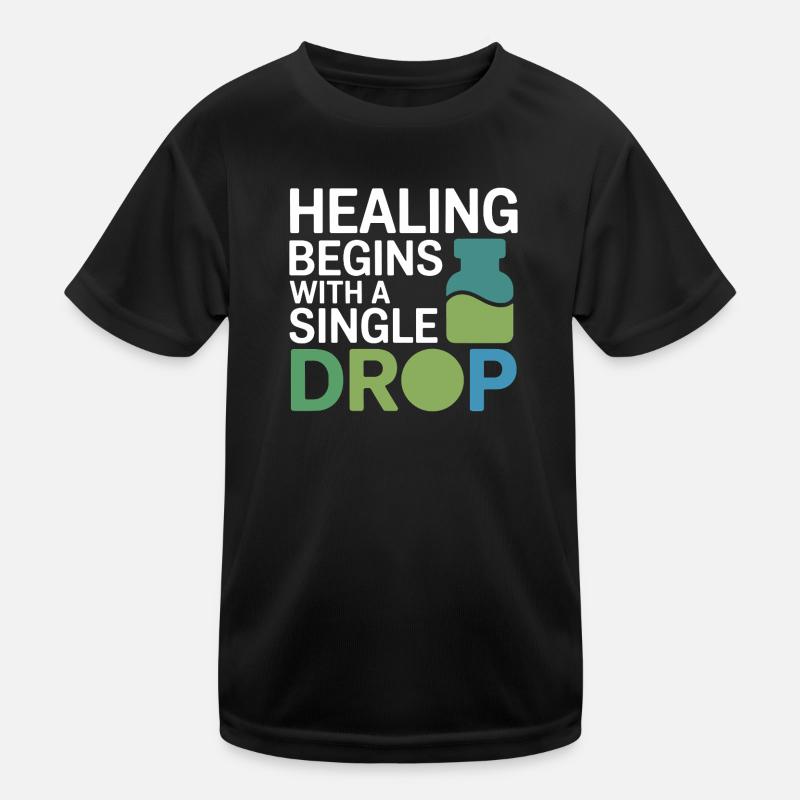 Die Homöopathie-Heilung beginnt professionell mit Einzeltropfen Kinder Funktions-T-Shirt