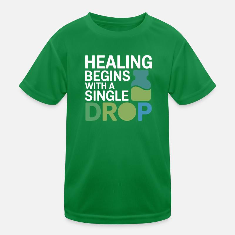 La guérison de l’homéopathie débute Single Drop Professional T-shirt sport Enfant
