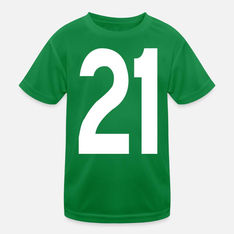 21 Nummer Kinder Funktions-T-Shirt