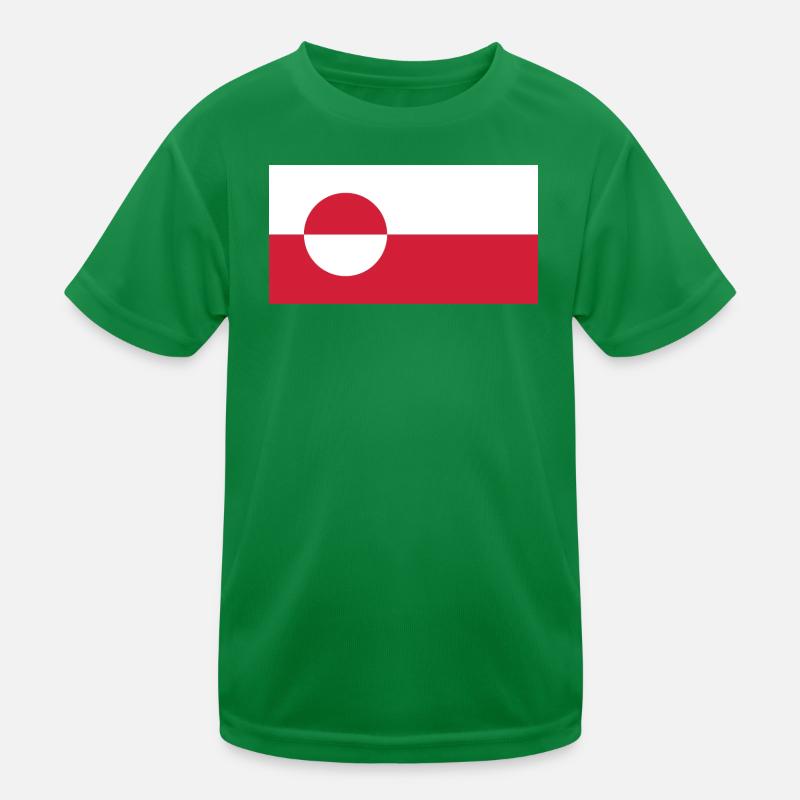 Make America Go Away – Greenland Flag Kids Functional T-Shirt