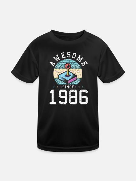 Folie depuis le joystick d’arcade de 1986 - T-shirt sport Enfant - noir - Devant