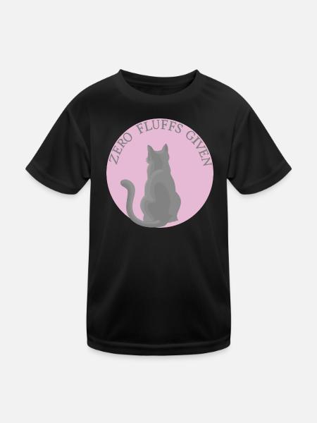 Cat with attitude - Kids Functional T-Shirt - black - Front