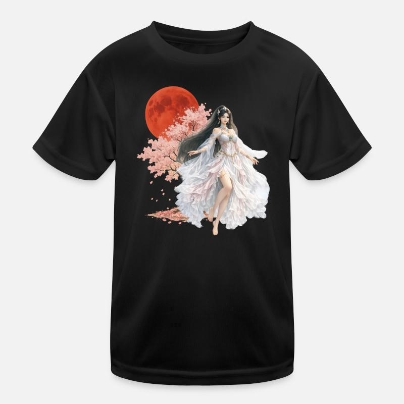 Moonlit Blossom Enchantress Kids Functional T-Shirt
