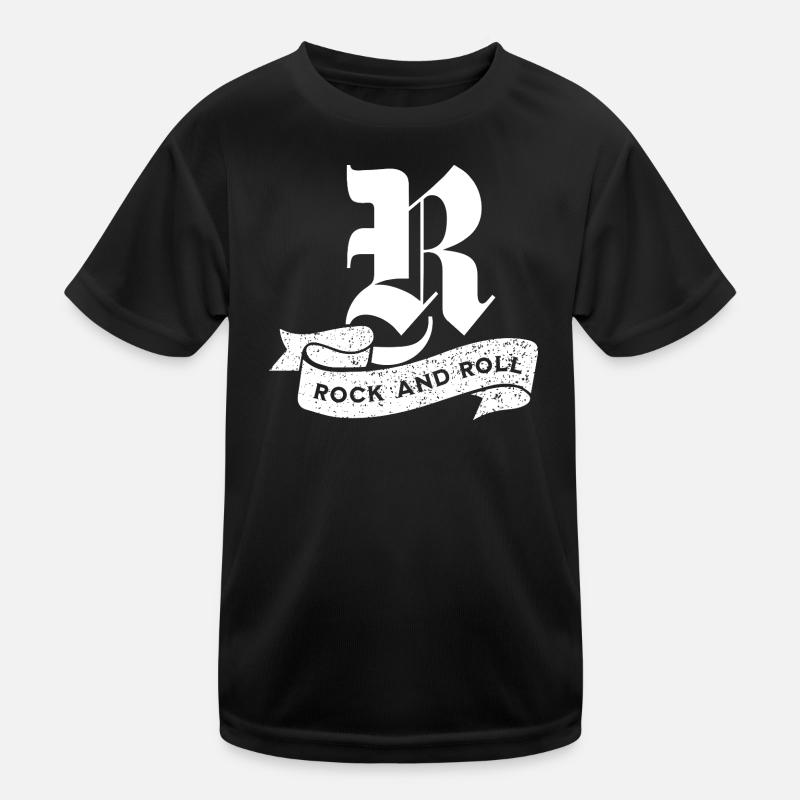 Rock'n'Roll-Emblemwappen Kinder Funktions-T-Shirt