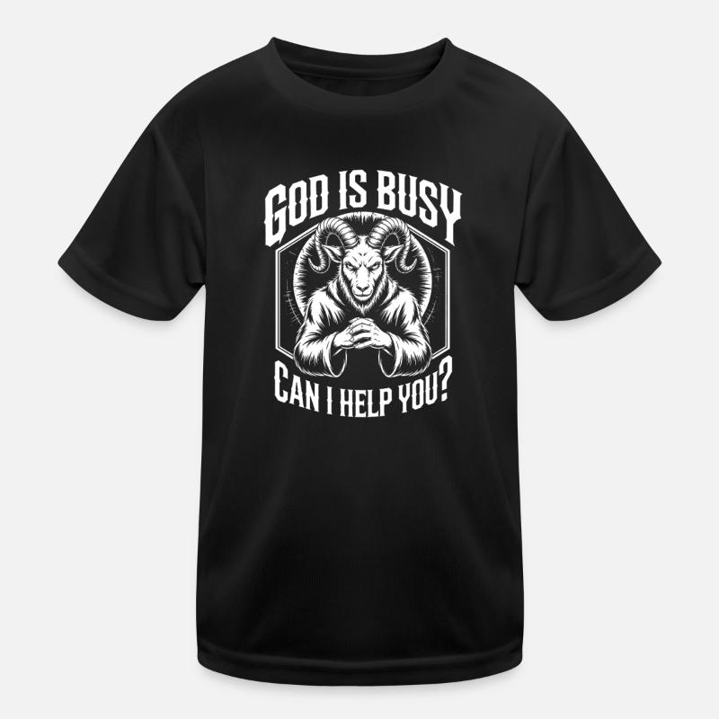 God Is Busy Can I Help You Shirt Kids Functional T-Shirt