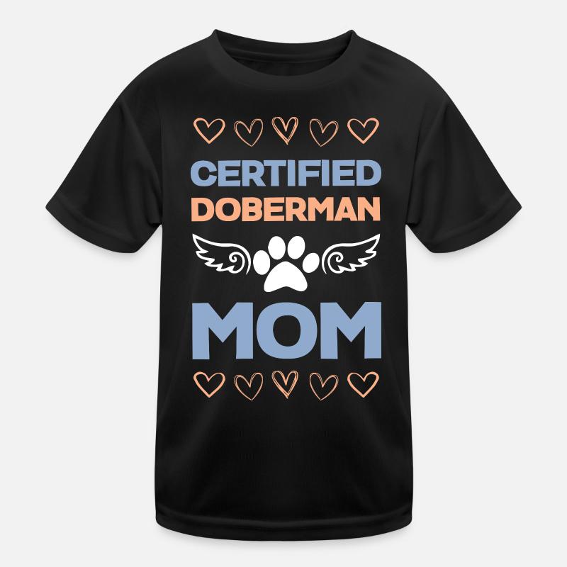 Doberman Mom Certified Kids Functional T-Shirt