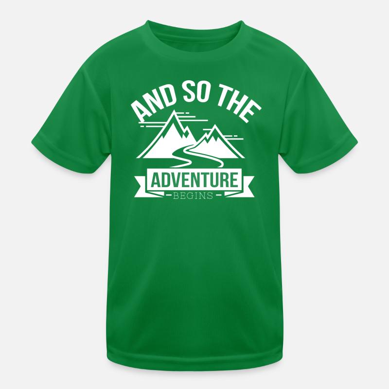 Adventure Start: Mountains and Path Kids Functional T-Shirt