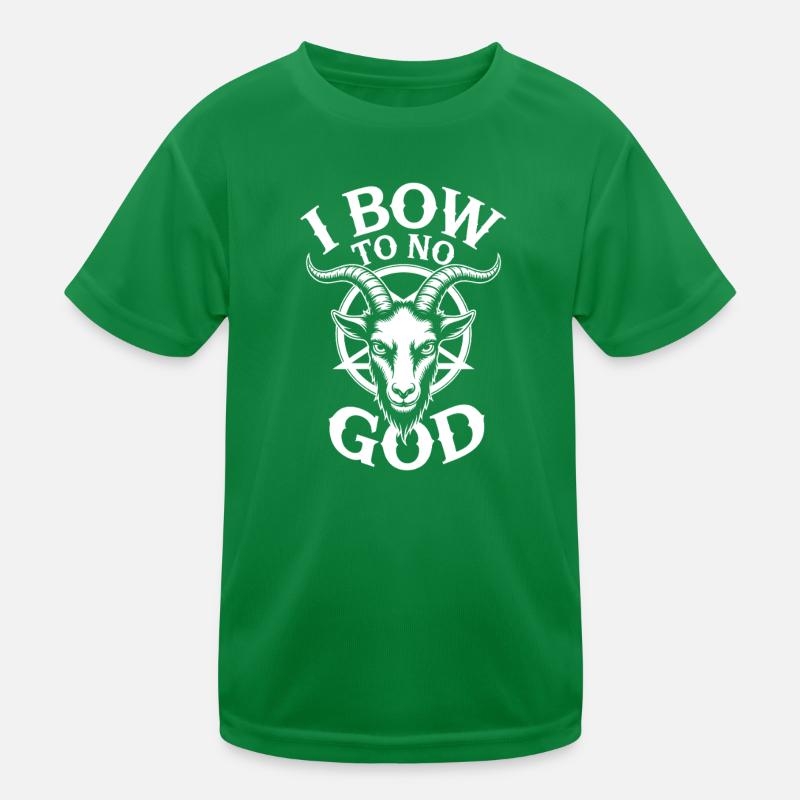 S’incliner devant l’emblème de la chèvre sans Dieu T-shirt sport Enfant