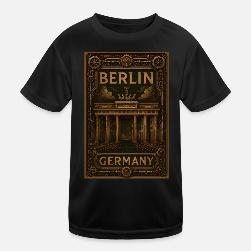 Berlin Germany – Steampunk Bronze Poster Kids Functional T-Shirt