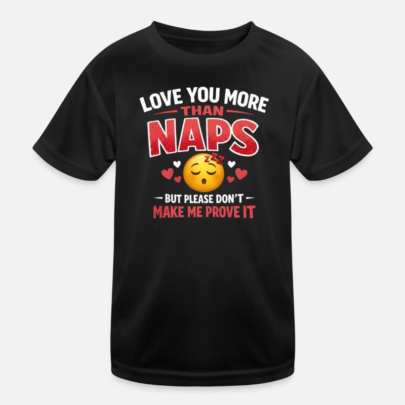 Funny Napping Sleep Lazy Tired Nap Time Humor Kids Functional T-Shirt