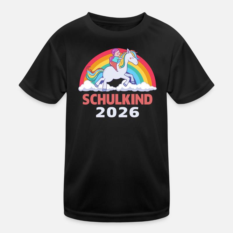 Schulkind 2026 Pferd Geschenk Kinder Funktions-T-Shirt