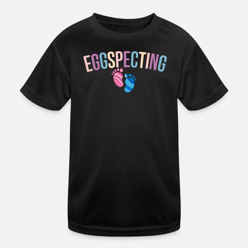 Eggspecting Osterschwangerschaft enthüllt niedliche Mama Kinder Funktions-T-Shirt